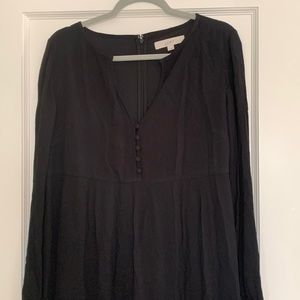 Loft Black long sleeve dress -size small